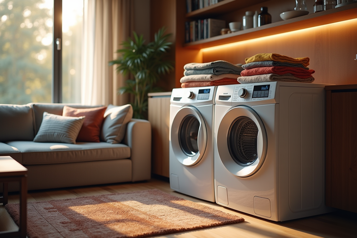 lave-linge séchant