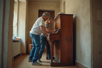 Transport sécurisé d'un piano pendant un déménagement