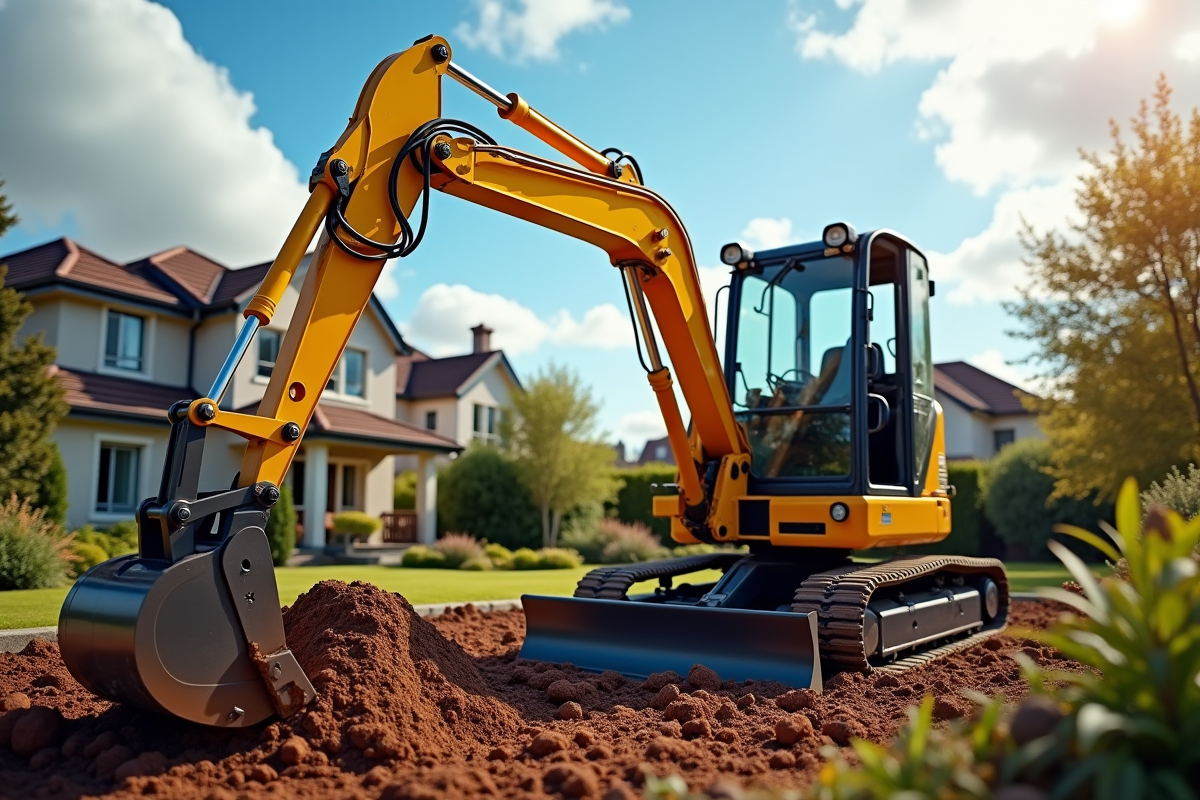 mini-pelle chantier
