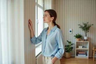 papier peint élégant pour agrandir visuellement une pièce