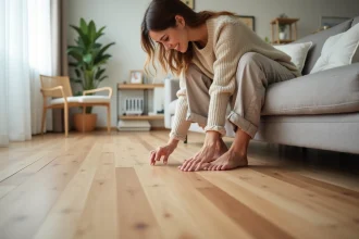 Parquet flottant apportant chaleur et élégance à un intérieur moderne